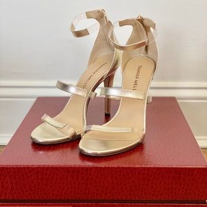 Tamara Mellon Frontline 75 Platino Nappa 36.5